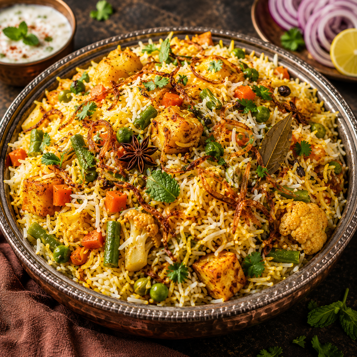 Hyderabadi Vegetable Biryani